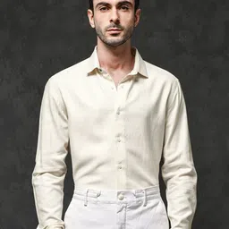 RARE RABBIT Classic Fit Spread Collar Long Sleeves Cotton Formal Shirt-image-85