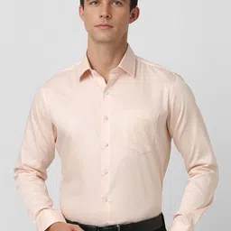 Van Heusen Men Spread Collar Solid Cotton Slim Fit Formal Shirt-image-93