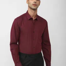 Peter England Slim Fit Micro & Ditsy Printed Formal Shirt-image-96