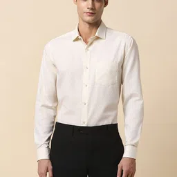 Allen Solly Slim Fit Textured Spread Collar Pure Cotton Formal Shirt-picture-5
