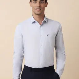 Allen Solly Slim Fit Print Full Sleeves Formal Shirts-image-91