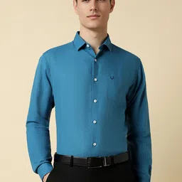 Allen Solly Slim Fit Spread Collar Long Sleeves Cotton Formal Shirt-image-82
