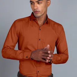 Fibermill  Smart Spread Collar Slim Fit Cotton Formal Shirt-image-27