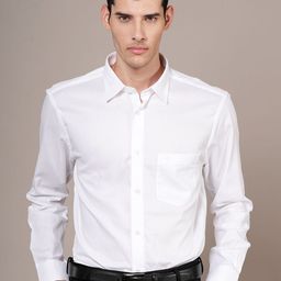 Cantabil Men Spread Collar Solid Cotton Formal Shirt-picture-46