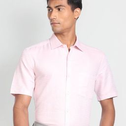 Arrow Spread Collar Opaque Regular Fit Cotton Formal Shirt-picture-28