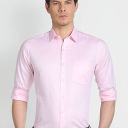 Arrow Ethnic Motifs Self Design Cotton Formal Shirt-image-26