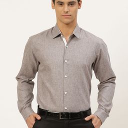 SOJANYA Men Grey Classic Formal Shirt-image-96