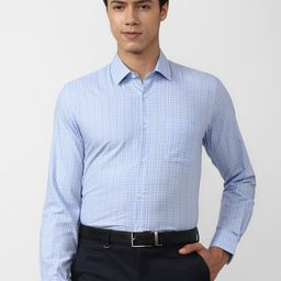 Peter England Men Slim Fit Checked Formal Shirt-picture-19