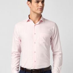Peter England Slim Fit Checked Spread Collar Long Sleeve Pocket Formal Shirt-picture-14