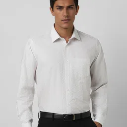 Van Heusen Men Spread Collar Geometric Printed Cotton Slim Fit Formal Shirt-image-58