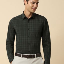 Allen Solly Slim Fit Tartan Checks Cotton Checked Formal Shirt-image-90