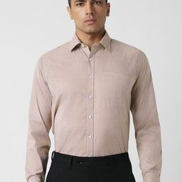 Van Heusen Men Slim Fit Micro Checks Checked Formal Shirt-image-39