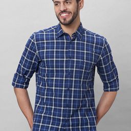 Parx Tartan Checks Slim Fit Cotton Casual Shirt-picture-46