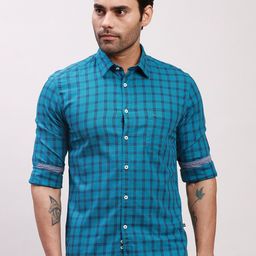Parx Slim Fit Cotton Checked Formal Shirt-picture-33