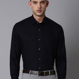 Luxure by Louis Philippe Spread Collar Pure Cotton Formal Shirt-picture-24