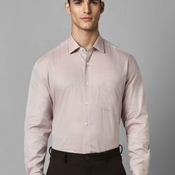 Luxure by Louis Philippe Micro Ditsy Printed Spread Collar Pure Cotton Formal Shirt-picture-29