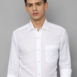 Louis Philippe Slim Fit Cotton Linen Formal Shirt-picture-32