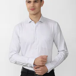 Peter England Men Grey Formal Pure Cotton Shirt-image-91