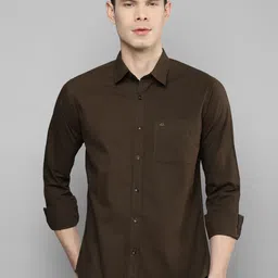 Allen Cooper Men Brown Slim Fit Formal Shirt-image-18