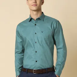 Allen Solly Textured Slim Fit Cotton Formal Shirt-image-94
