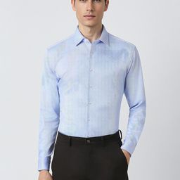 Van Heusen Textured Self Design Slim Fit Formal Shirt-image-49