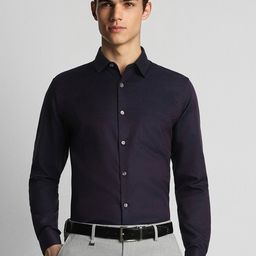 Peter England Elite Slim Fit Pure Cotton Formal Shirt-picture-4