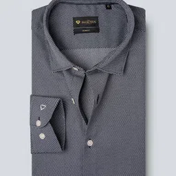 INVICTUS Men Easy Care Black & White  Printed Formal Shirt-image-47