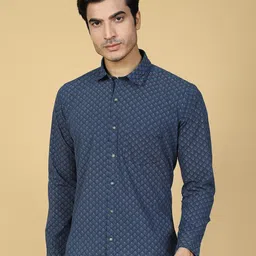 VRIKSH Geometric Printed Cotton Casual Shirt-image-50