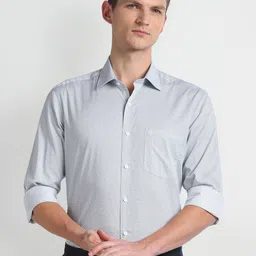 Arrow Spread Collar Opaque Micro Ditsy Printed Cotton Autopress Formal Shirt-picture-24