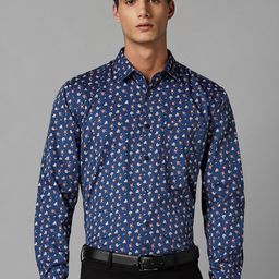 Allen Solly Slim Fit Floral Printed Pure Cotton Formal Shirt-image-39