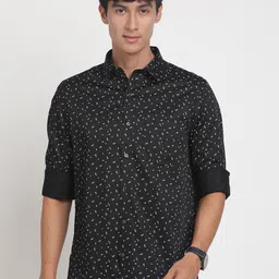 Turtle Standard Slim Fit Floral Opaque Printed Cotton Formal Shirt-image-74