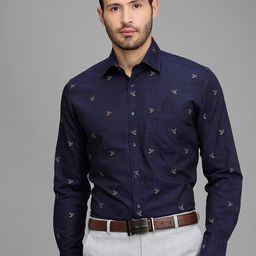 Park Avenue Luxus Conversational Printed Cotton Formal Shirt-image-47