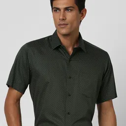 Van Heusen Men Spread Collar Micro Ditsy Printed Cotton Slim Fit Formal Shirt-picture-13