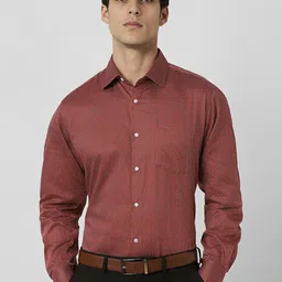 Van Heusen Men Spread Collar Micro Ditsy Printed Cotton Slim Fit Formal Shirt-image-67