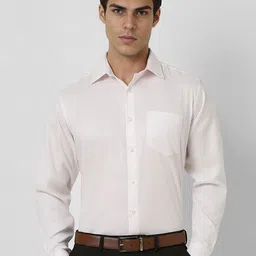 Van Heusen Men Spread Collar Geometric Printed Cotton Slim Fit Formal Shirt-image-96