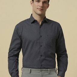 Allen Solly Men Spread Collar Geometric Printed Cotton Slim Fit Formal Shirt-image-119