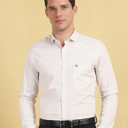 Allen Solly Men Spread Collar Abstract Printed Cotton Slim Fit Formal Shirt-image-82