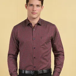Allen Solly Men Spread Collar Micro Ditsy Printed Cotton Slim Fit Formal Shirt-picture-47