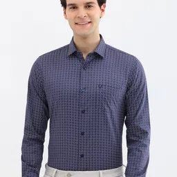 Allen Solly Men Spread Collar Geometric Printed Cotton Slim Fit Formal Shirt-image-43