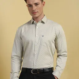 Allen Solly Men Spread Collar Geometric Printed Cotton Formal Shirt-image-86