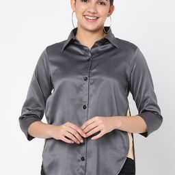 Smarty Pants Women Grey Relaxed Formal Shirt-picture-51