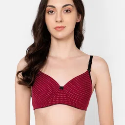 Clovia Padded Non-Wired Printed Full Cup Multiway T-shirt Bra-image-43