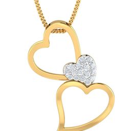 KUBERBOX Nuray Heart 18KT Gold Diamond-Studded Pendant-1.gm25-image-17