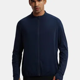 Jockey Men Blue Solid Sporty Jacket-picture-28