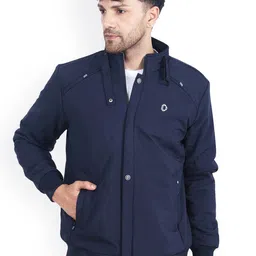 Dollar Socks Mock Collar Lightweight Bomber Jacket-image-73