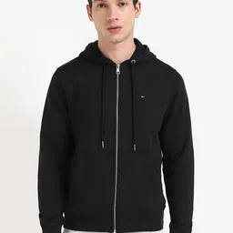 Tommy Hilfiger Men Hooded Solid Cotton Casual Bomber Jacket-image-50
