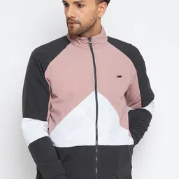 Duke Colourblocked Mock Collar Long Sleeve Zip Detail Tailored Jacket-picture-14
