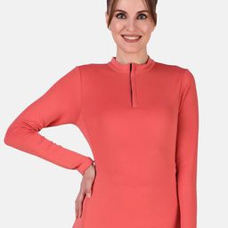 PERFKT-U Antimicrobial High Neck Long Sleeve Slim Fit Training Or GymTshirt-image-40