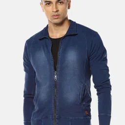 Campus Sutra Men Blue Windcheater Denim Jacket-50