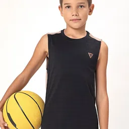 Technosport Boys Colourblocked Sleeveless Training Innerwear Vest-image-5